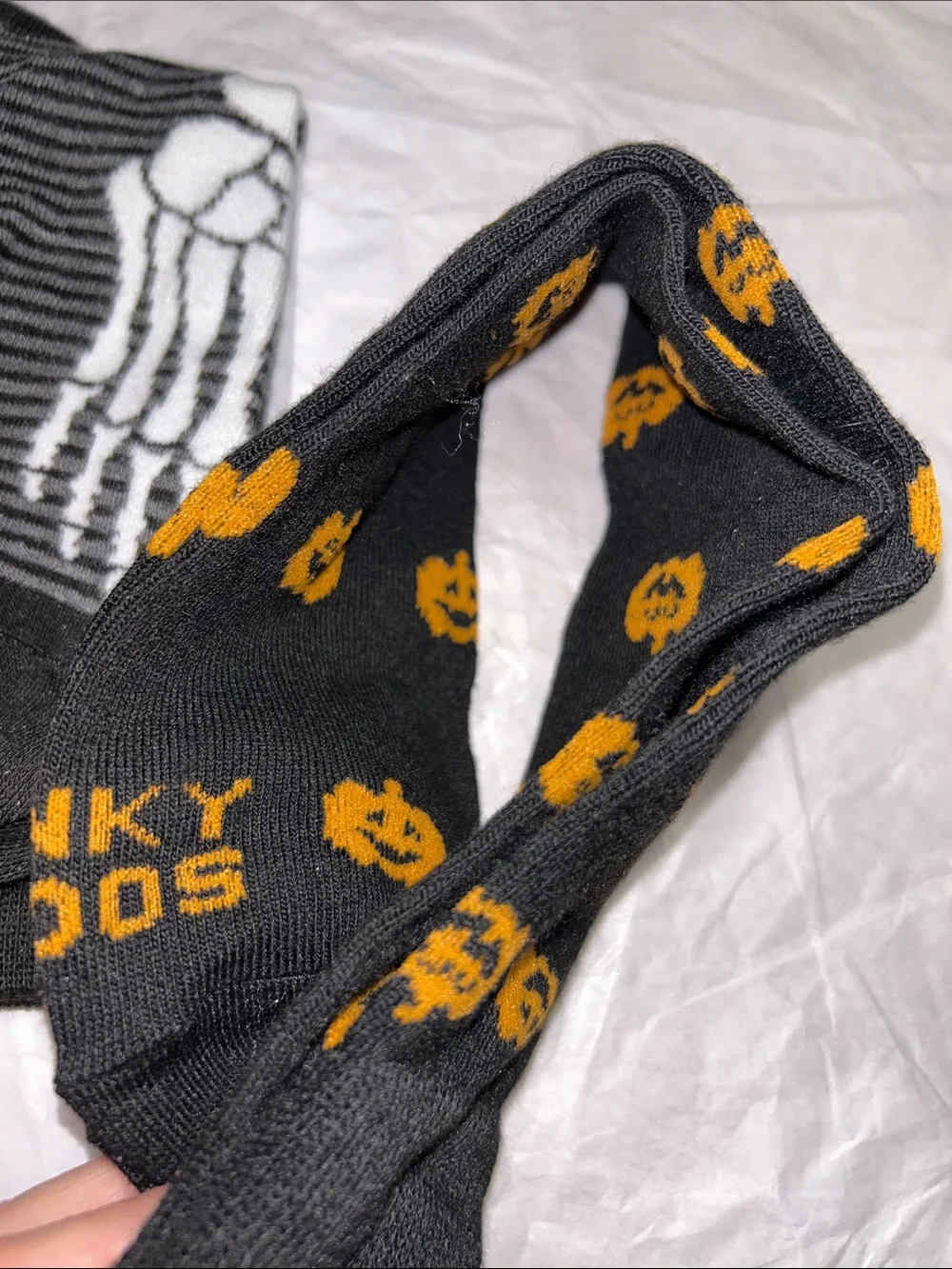 Vintage Red halloween sock